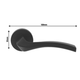 Carlisle Brass Sines Door Handle Pair Matt Black