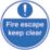 Essentials Fire Escape Keep Clear Floor Sign 450mm x 450mm