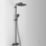 Grohe Vitalio Comfort 250 HP Rear-Fed Exposed Matt Black Thermostatic Shower System with Bath Outlet