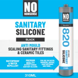 No Nonsense 820 Sanitary Silicone Black 310ml