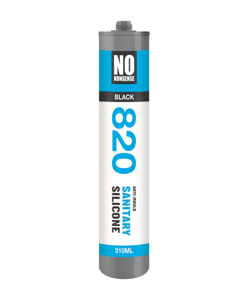 No Nonsense 820 Sanitary Silicone Black 310ml - Screwfix