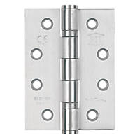 Smith & Locke Satin Stainless Steel Grade 11 Fire Rated Ball Bearing Hinge 102 x 76mm 3 Pack