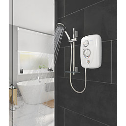 Triton T80 Easi-Fit+  White / Chrome 8.5kW Thermostatic Electric Shower