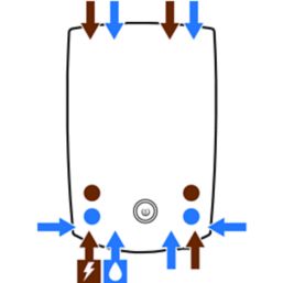 Triton T80 Easi-Fit+  White/Chrome 8.5kW Thermostatic Electric Shower
