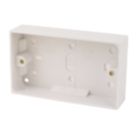 Essentials  2-Gang Surface Pattress  Back Box 32mm