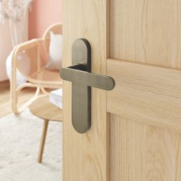 Cooke & Lewis Maugan Lever on Backplate Door Handles Pair Antique Brass