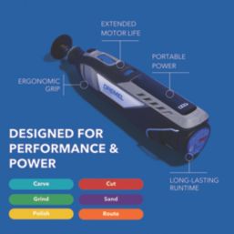 Dremel 8250-5/65 12V 2 x 2.0Ah Li-Ion  Brushless Cordless Multi-Tool with Accessories 71 Piece Set