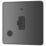 British General Evolve 13A Unswitched Fused Spur with LED Black with Black Inserts