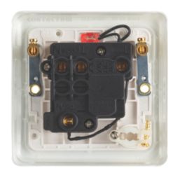 Contactum  13A Switched Secret Key Fused Spur with Neon Satin White with White Inserts