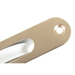 Smith & Locke Sash Window Axle Pulley & Nylon Wheel Polished Brass 116mm x 25mm