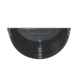 FloPlast Cast Iron Effect Half Round Internal Stop End Black 112mm