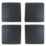 Mottez  Black Square Shock Absorbing Pads 12mm x 100mm x 100mm 4 Pack