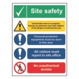 Essentials  "Site Safety" Notice Sign 800mm x 600mm