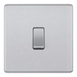 LAP  20A 16AX 1-Gang 2-Way Light Switch  Brushed Stainless Steel