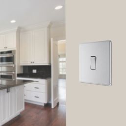 LAP  20A 16AX 1-Gang 2-Way Light Switch  Brushed Stainless Steel