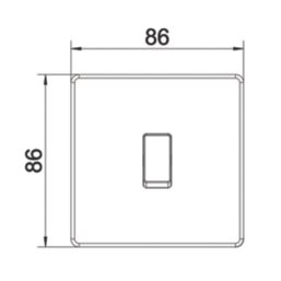 LAP  20A 16AX 1-Gang 2-Way Light Switch  Brushed Stainless Steel