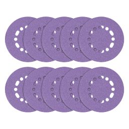 Trend  AB/150/180A 180 Grit 12-Hole Punched Multi-Material Sanding Discs 150mm 10 Pack