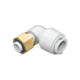 FloPlast FloFit+ Plastic Push-Fit Angled Tap Connector 15mm x 1/2"