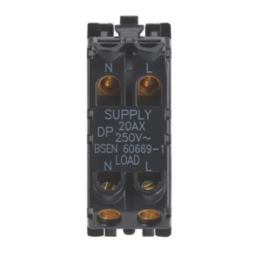 Contactum  20AX Grid DP Key Switch Brushed Steel  with Black Inserts