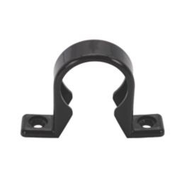 FloPlast Push-Fit Pipe Clips Black 32mm 10 Pack