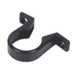 FloPlast Push-Fit Pipe Clips Black 32mm 10 Pack