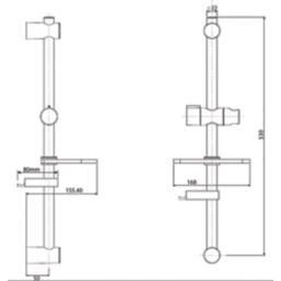 Triton Adam Shower Kit Chrome