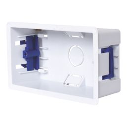 Essentials  2-Gang Dry Lining  Back Box 45mm 5 Pack