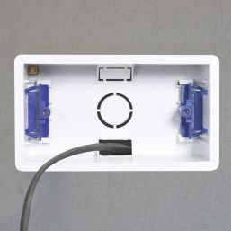Essentials  2-Gang Dry Lining  Back Box 45mm 5 Pack