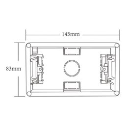 Essentials  2-Gang Dry Lining  Back Box 45mm 5 Pack