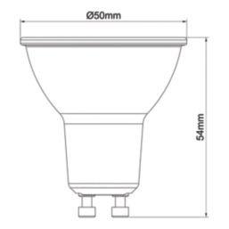 LAP Narrow Beam Angle  GU10 LED Light Bulb 345lm 2.5W 10 Pack