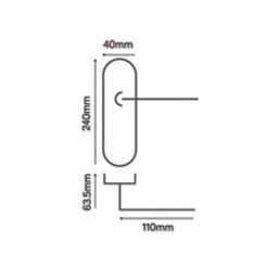 Smith & Locke Bigbury Fire Rated Long WC Door Handles Pair Polished Chrome