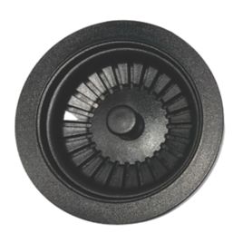 ETAL Sink Strainer Waste without Overflow Black 90mm