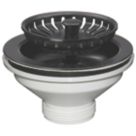 ETAL Sink Strainer Waste without Overflow Black 90mm