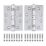 Smith & Locke  Polished Chrome Grade 11 Fire Rated Ball Bearing Door Hinges 102mm x 76mm 3 Pack