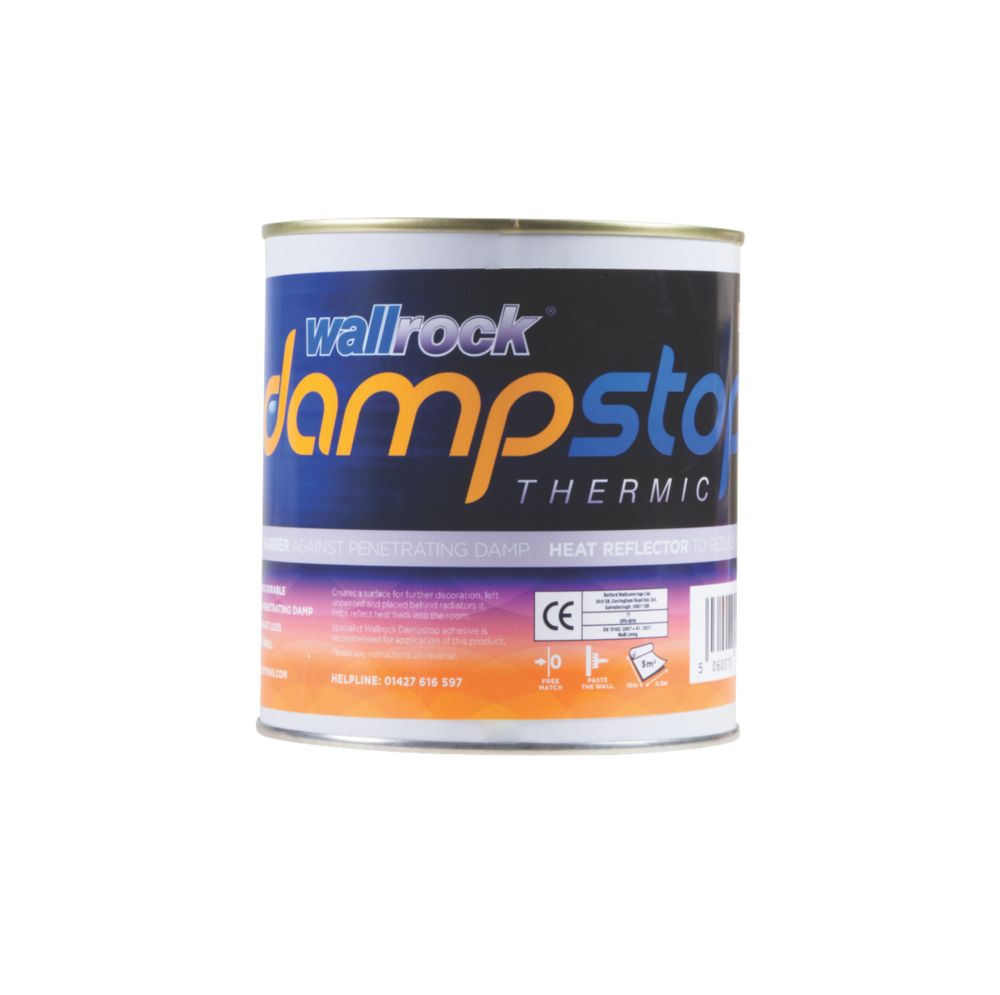 Wallrock Dampstop Thermic Wallpaper Adhesive 1 Roll Pack Screwfix