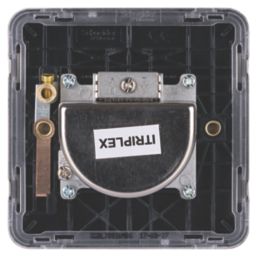 Schneider Electric Lisse Deco 1-Gang Triplex Multimedia Socket Mocha Bronze with Black Inserts