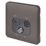 Schneider Electric Lisse Deco 1-Gang Triplex Multimedia Socket Mocha Bronze with Black Inserts