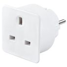 Masterplug  13A Unfused Travel Adaptor White