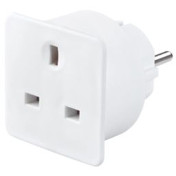 Masterplug  13A Unfused Travel Adaptor White