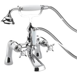 Bristan 1901 Chrome 345mm Deck Mounted Dual Control Manual Shower Mixer Tap