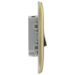 British General Nexus Metal 20A 16AX 2-Gang 2-Way Light Switch  Antique Brass