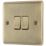British General Nexus Metal 20A 16AX 2-Gang 2-Way Light Switch  Antique Brass