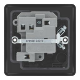 LAP  13A Switched Fused Spur  Matt Black with Black Inserts