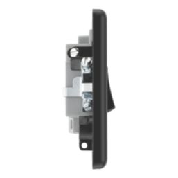 LAP  13A Switched Fused Spur  Matt Black with Black Inserts