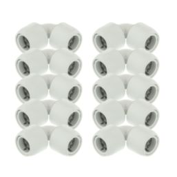 Hep2O  Plastic Push-Fit Equal 90° Elbows 22mm 10 Pack