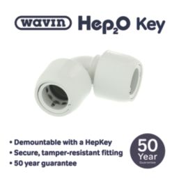 Hep2O  Plastic Push-Fit Equal 90° Elbows 22mm 10 Pack
