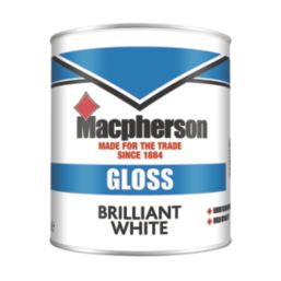 Macpherson 1Ltr Brilliant White Acrylic Gloss Trim Wood & Metal Paint