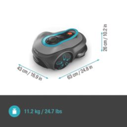 Gardena 18V 5.0Ah Li-Ion Wireless Charging Brushless Cordless 16cm Sileno Free 600m² Robotic Mower