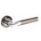 Smith & Locke Tenby Fire Rated Lever on Rose Door Handles Pair Chrome / Black Nickel