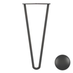 Rothley 2-Pin Hairpin Furniture Leg Matt Black 350mm